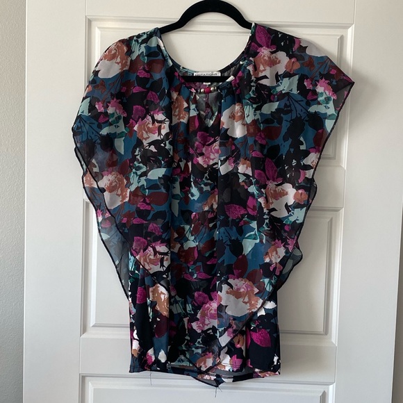 Women’s Sheer Layered Floral Blouse - Picture 1 of 4